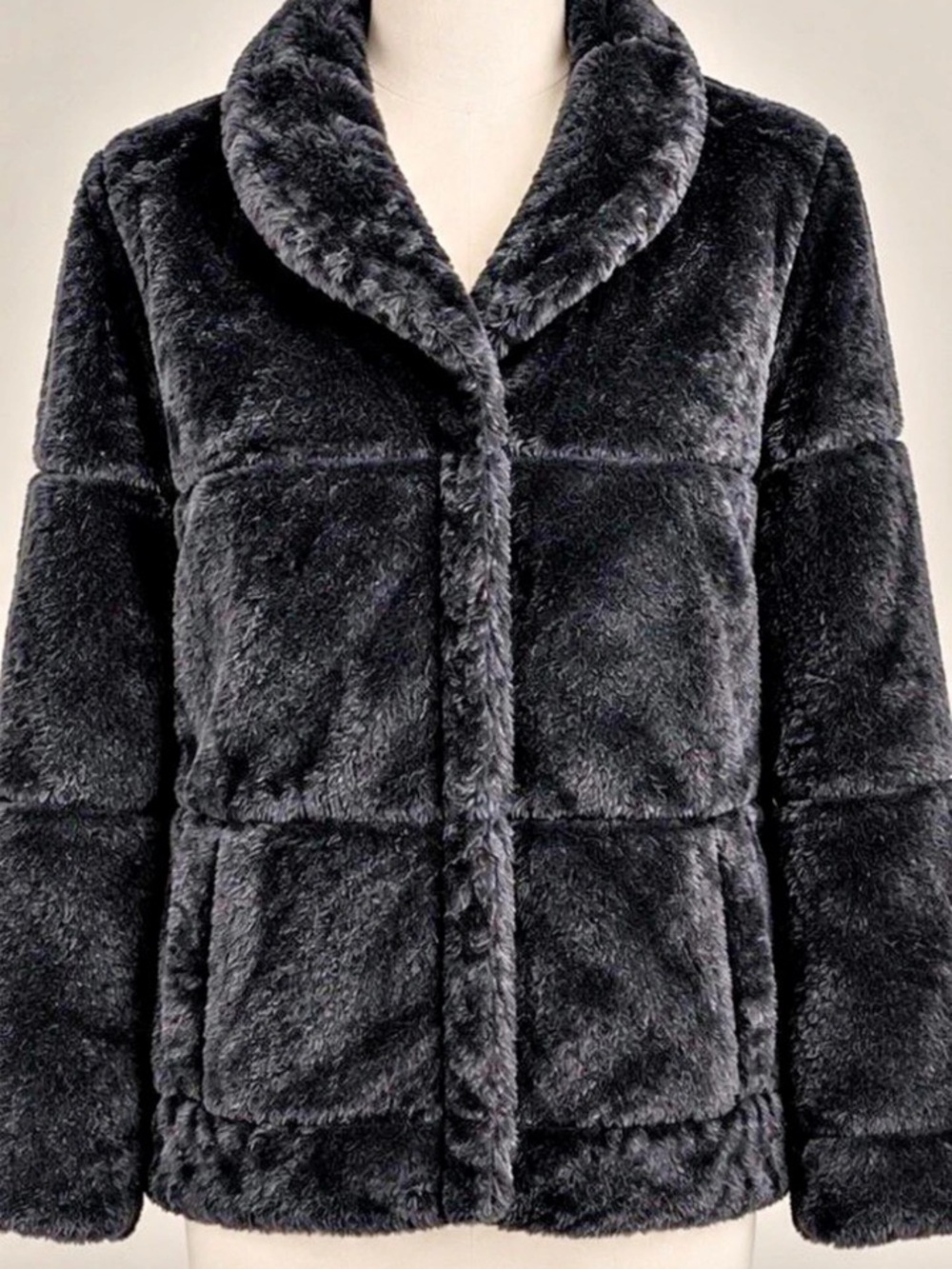 ambiance Black Teddy Jacket Like New